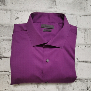 Ck Calvin Klein Purple Slim Fit Dress Shirt